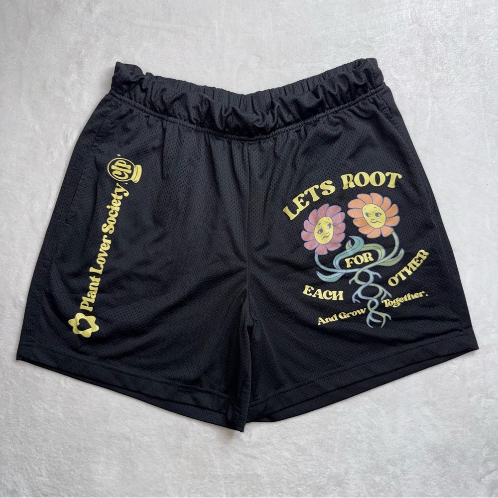 Coney Island Picnic Black Rare Mesh Plant Lover Society Shorts Men’s Size Large